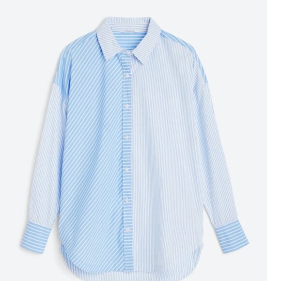 Steve Madden Poppy Oversized Point Collar Long Sleeve Blouse - Picture 5 of 5